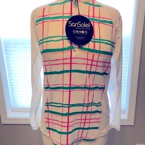 NWT San Soleil 1/4 zip pullover